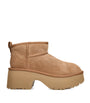 UGG Beige Suede Classic Ultra Mini New Heights Boots 70