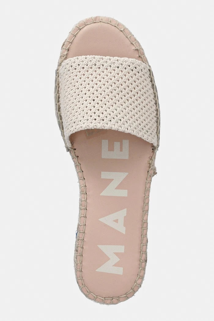Manebi Kadın Cream Net Espadrilles Sandalet