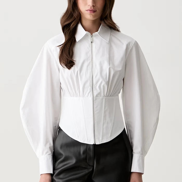 Karl Lagerfeld kadın pamuklu gömlek