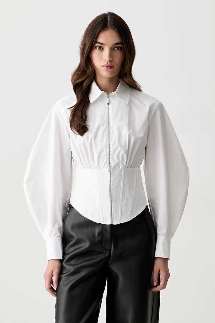 Karl Lagerfeld kadın pamuklu gömlek