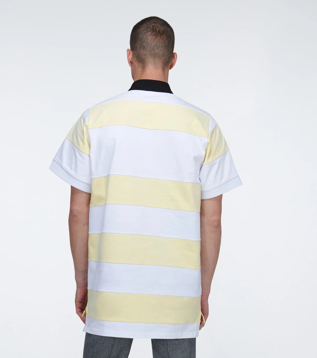 Prada - Camera printed striped polo shirt