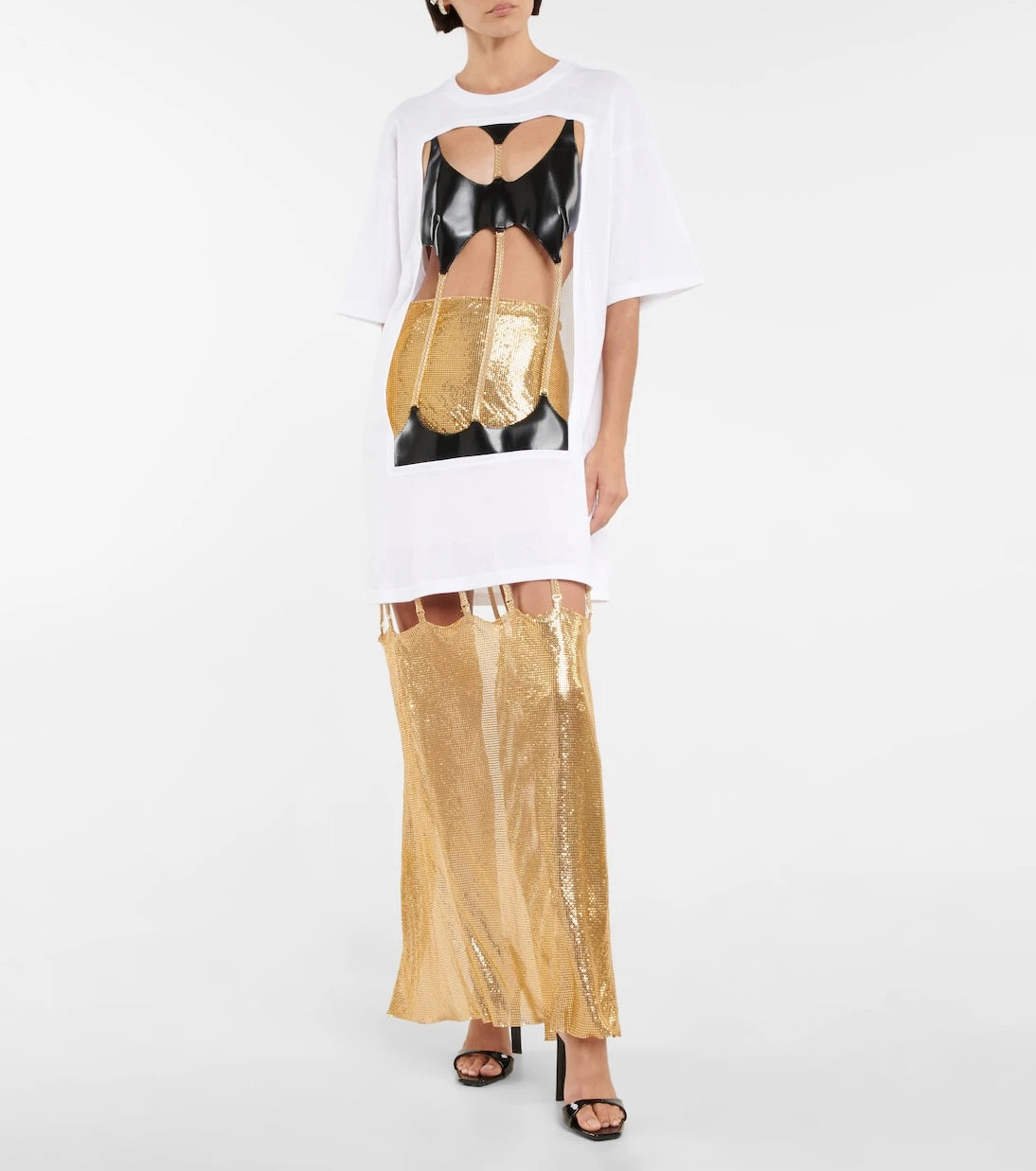 Christopher Kane - Cutout mesh midi skirt