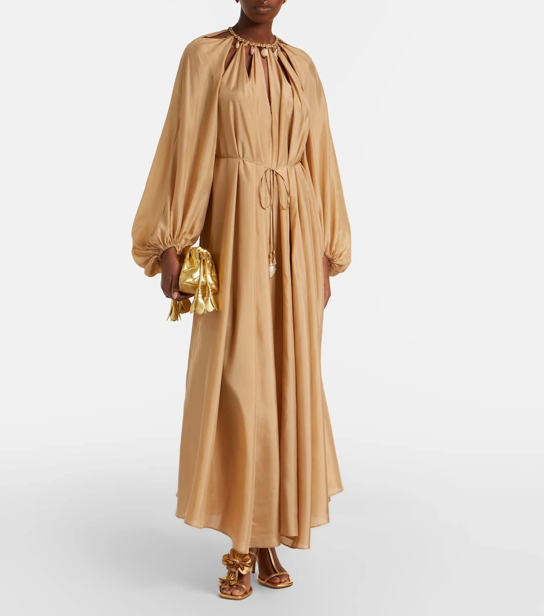 Zimmermann - Mahon embellished silk maxi dress
