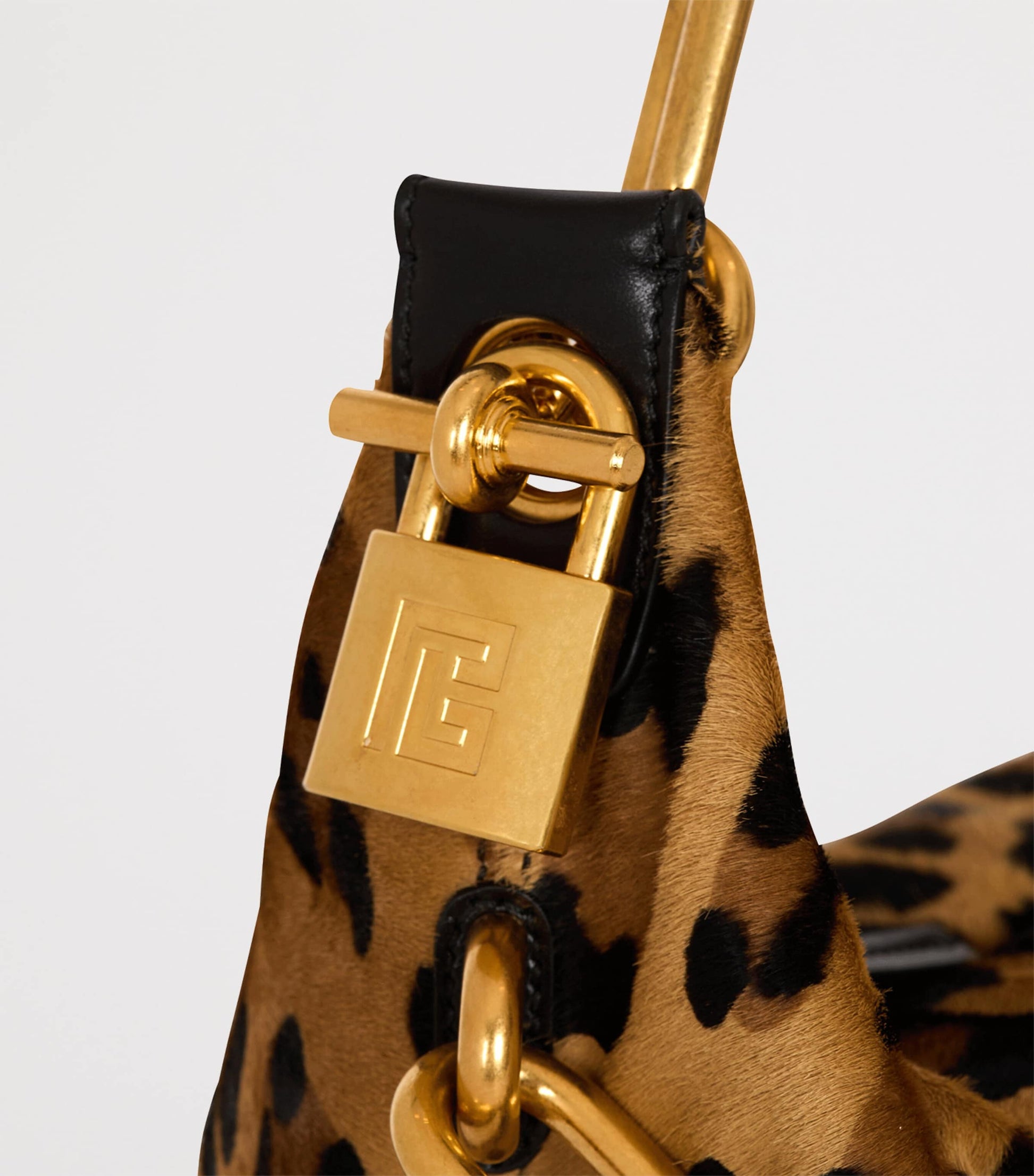 Brown Medium Leopard Sync Shoulder Bag