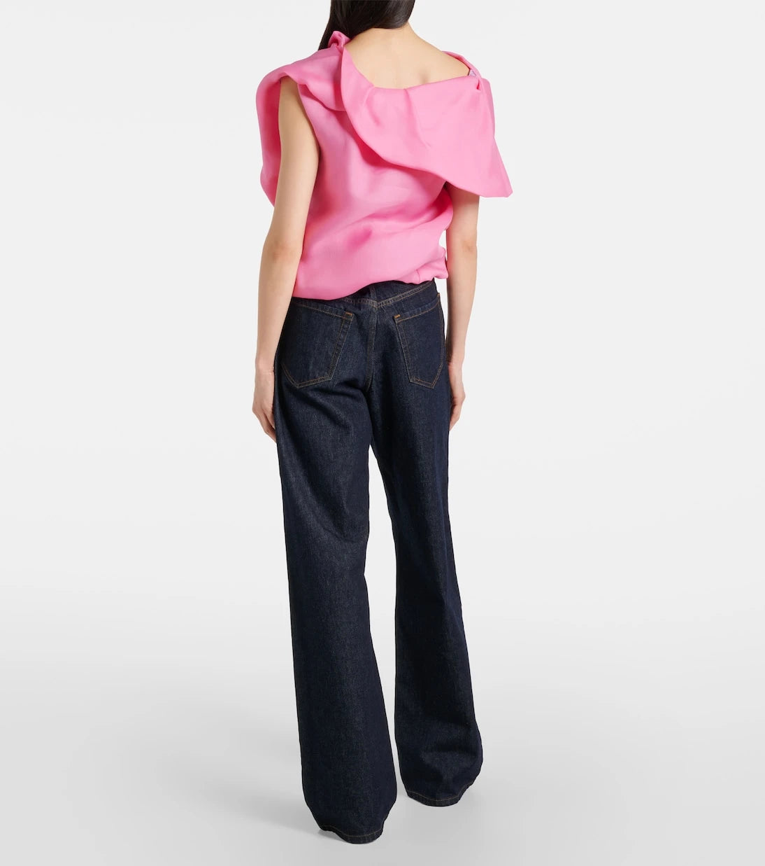Dries Van Noten - Draped silk satin top