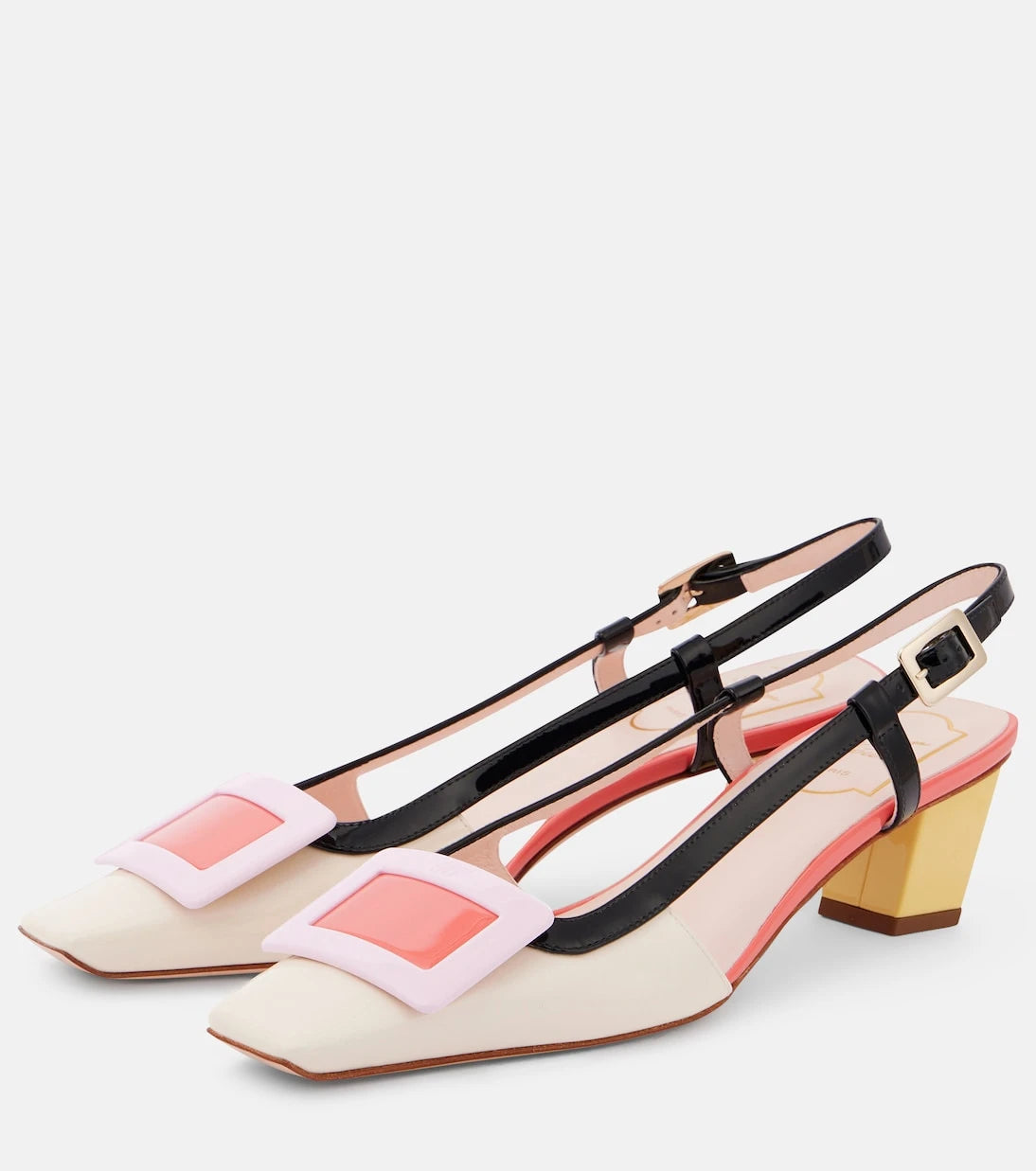 Roger Vivier - Belle Vivier 45 patent leather slingback pumps