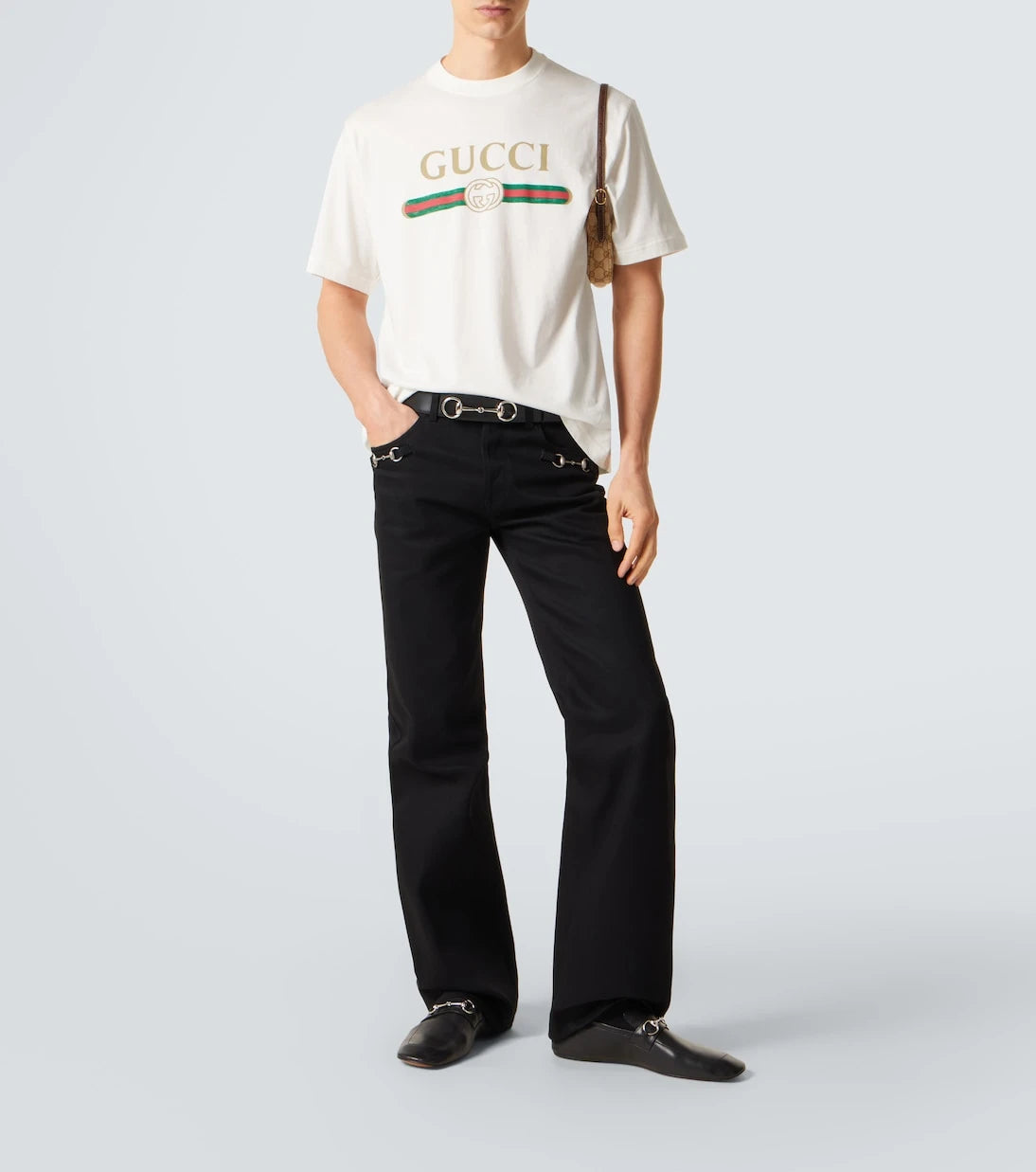 Gucci - Logo cotton and silk jersey T-shirt