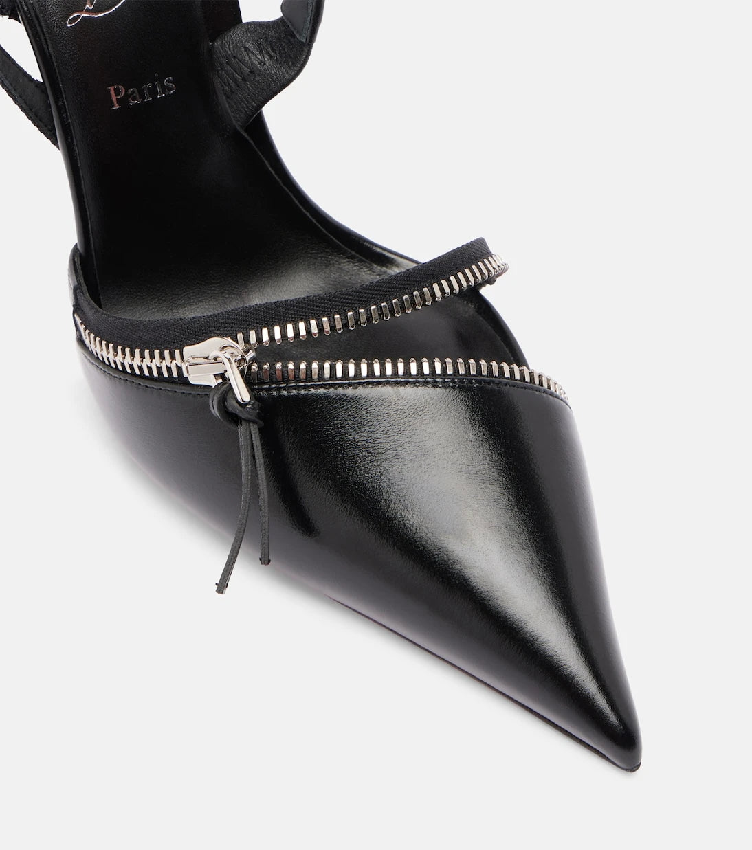 Christian Louboutin - Slingyzip 100 leather slingback pumps