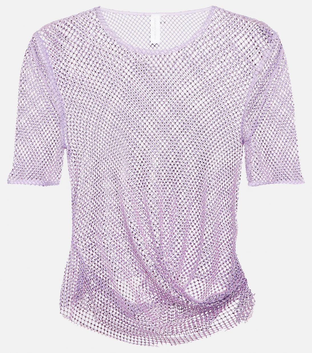 Simkhai - Electra embellished mesh cropped top