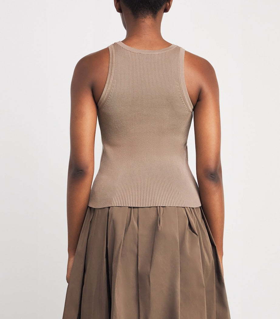 Max Mara Cotton Rib-Knit Tank Top