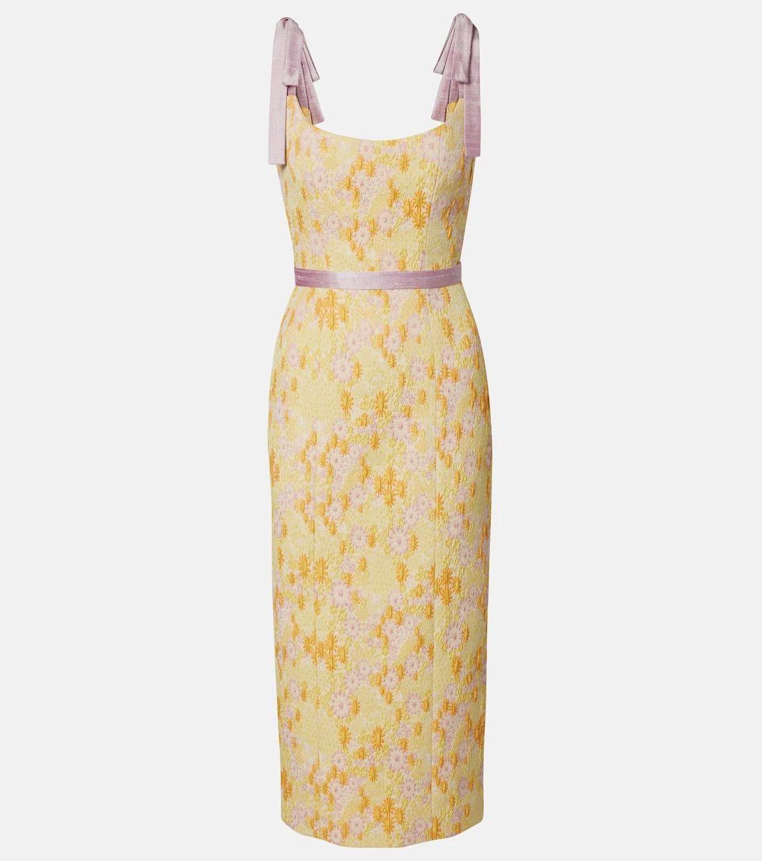 Markarian - Acacia embroidered brocade corset dress