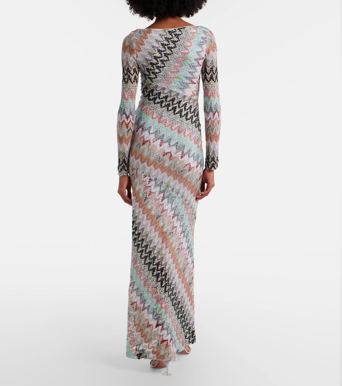 Missoni - فستان ماكسي لاميه بتصميم متعرج