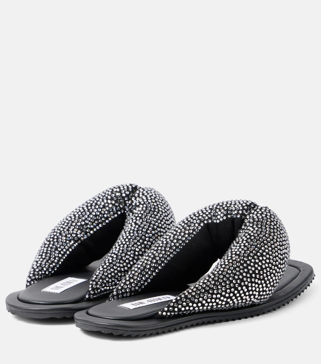 The Attico - Indie embellished leather thong sandals