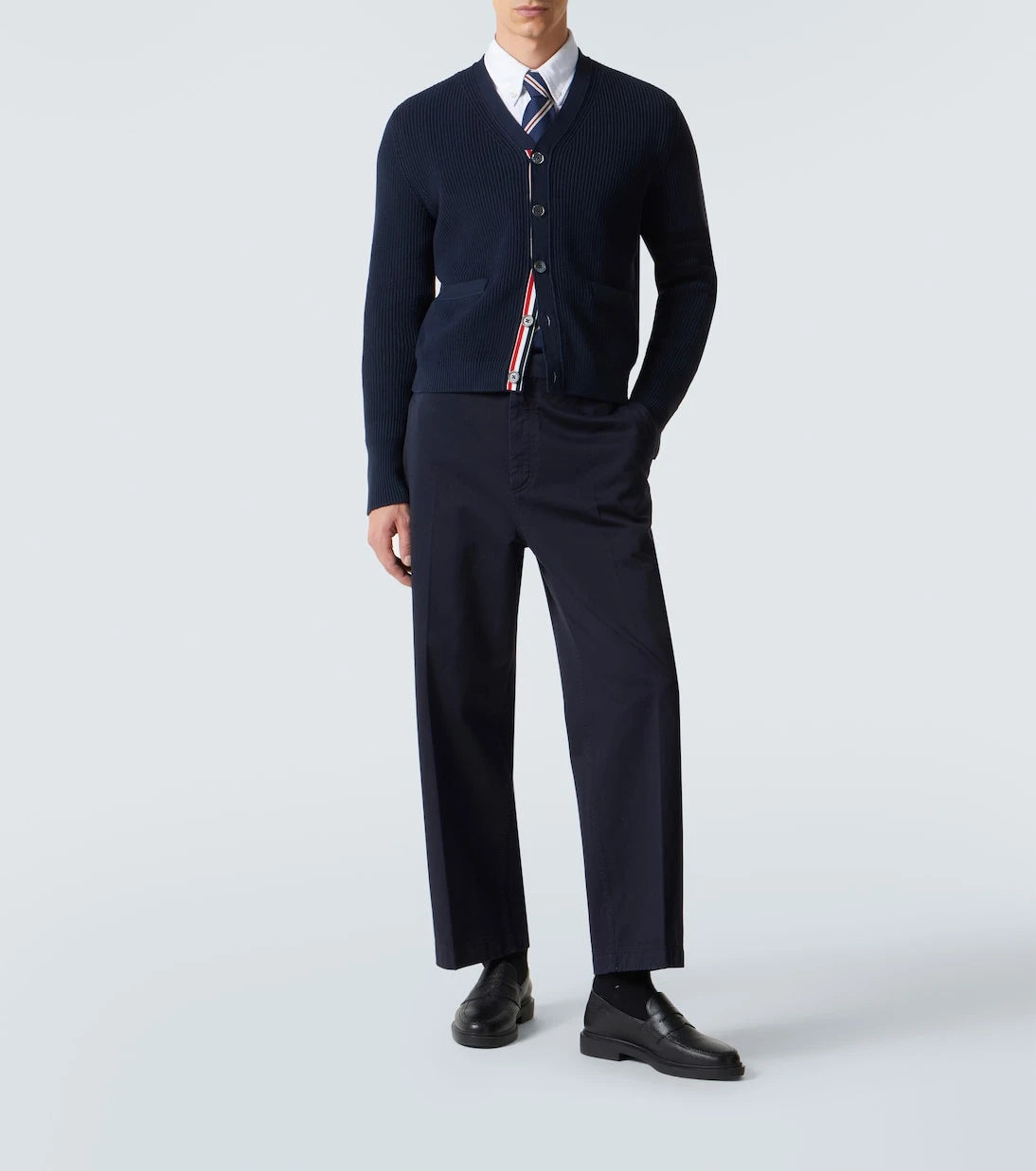 Thom Browne - 4-Bar cotton cardigan