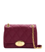 Burgundy Small Calfskin Strand Shoulder Bag