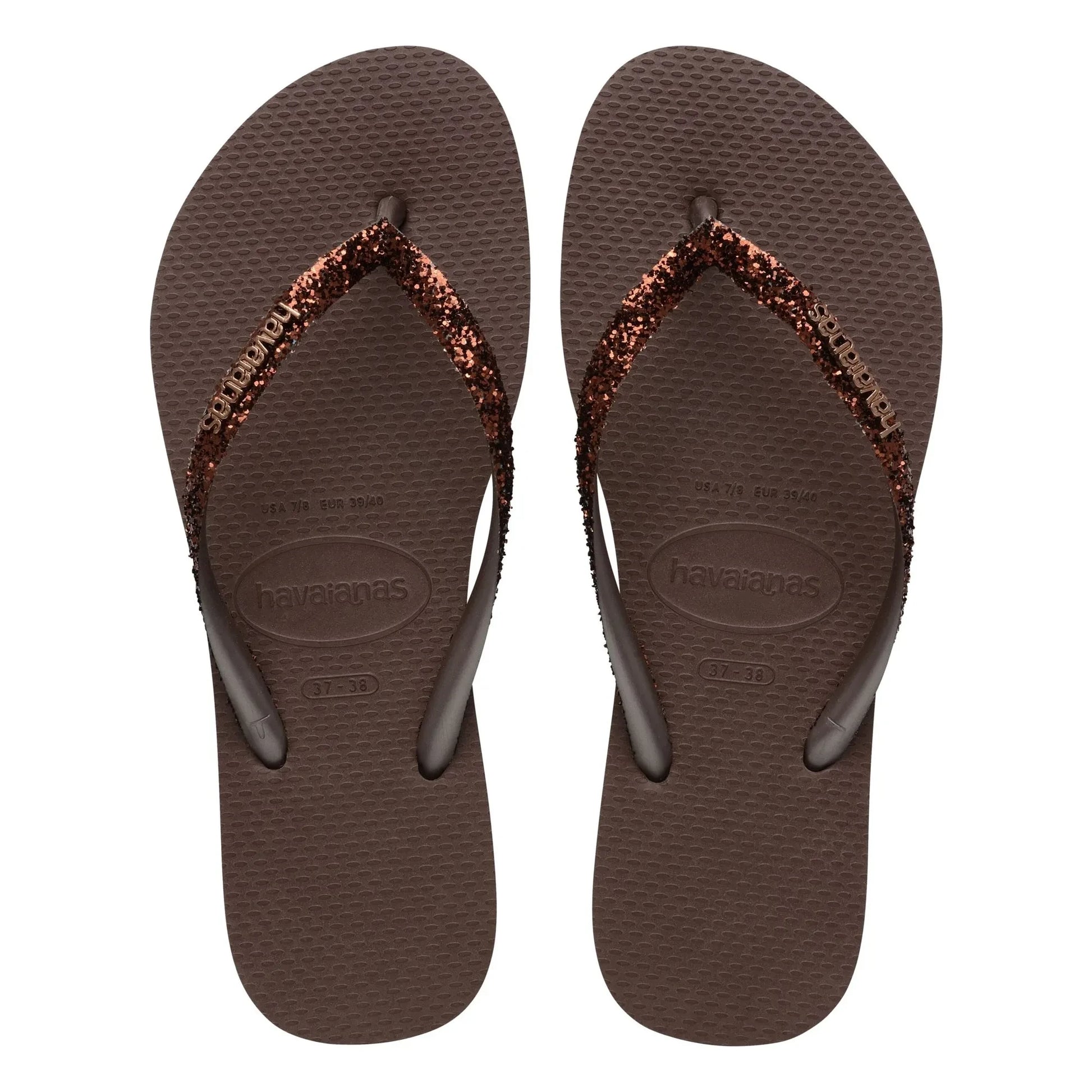 Havaianas - Slim Glitter flip-flops | Chocolate
