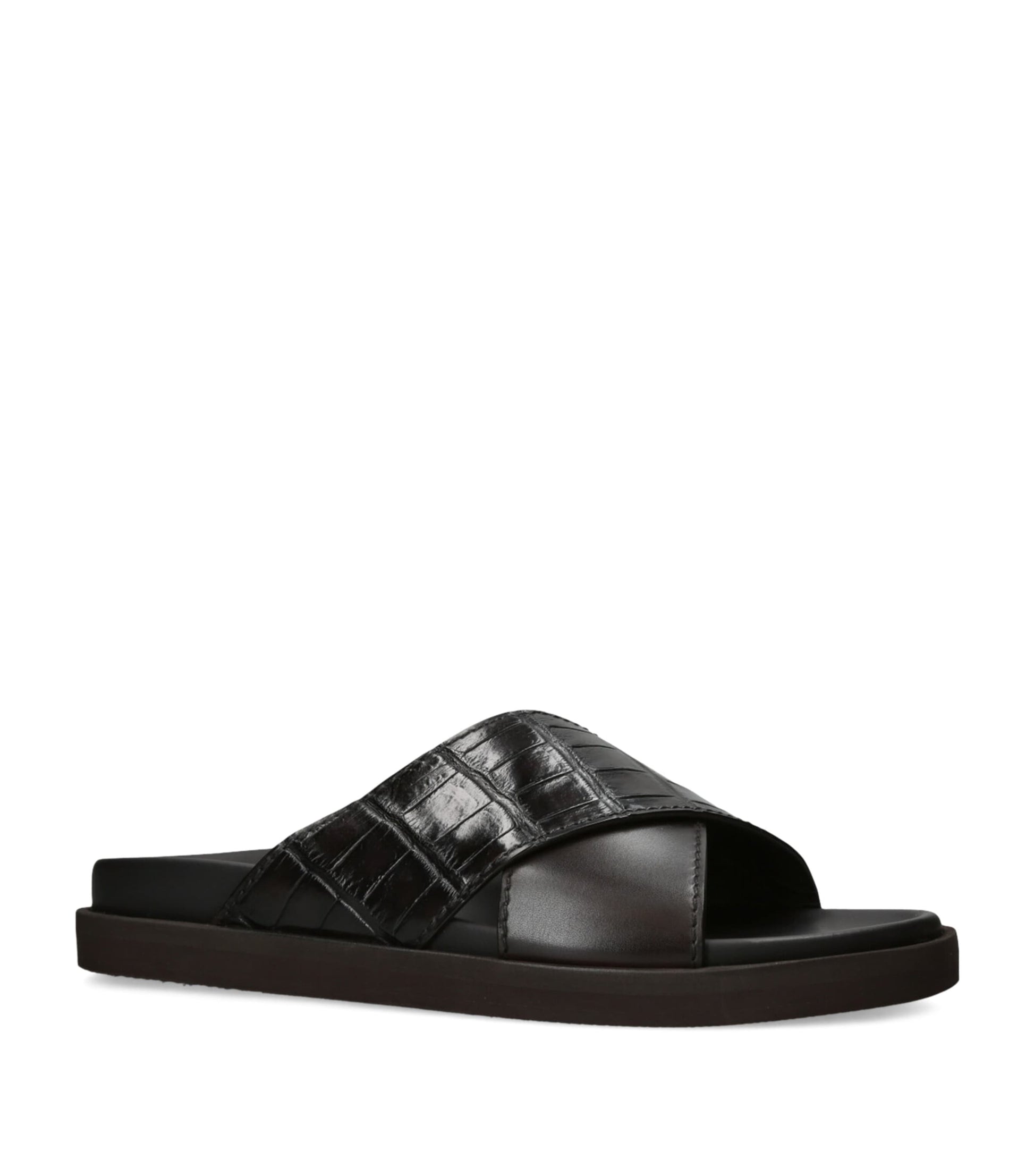 Crocodile Leather Panarea Slides