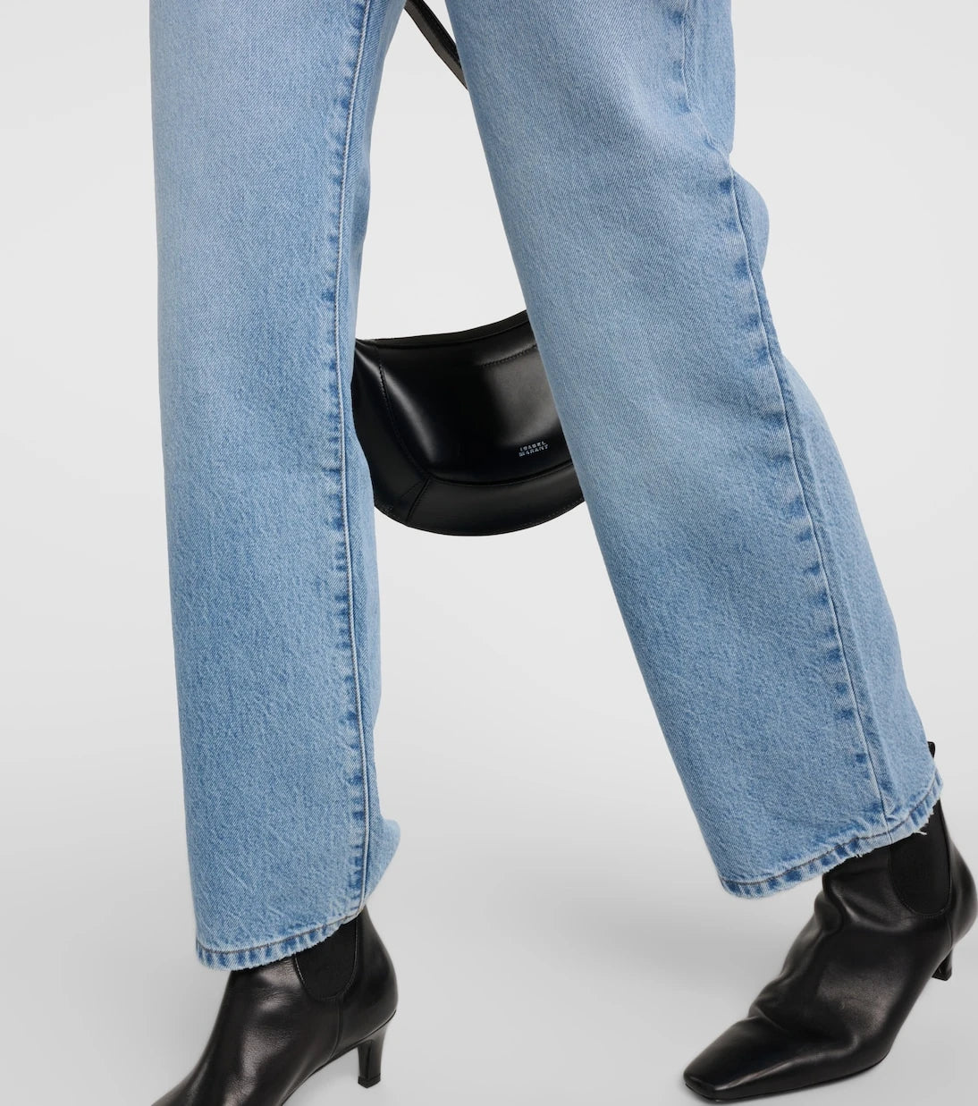 بنطلون جينز Frame - Le Jane Ankle عالي الخصر بقصة مستقيمة
