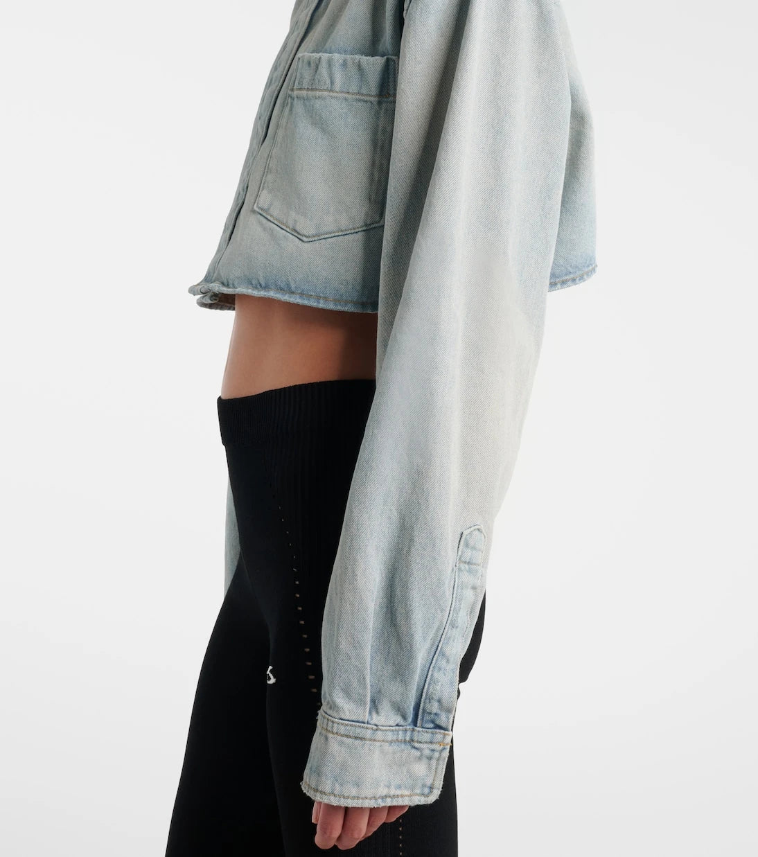Balenciaga - Cropped denim shirt