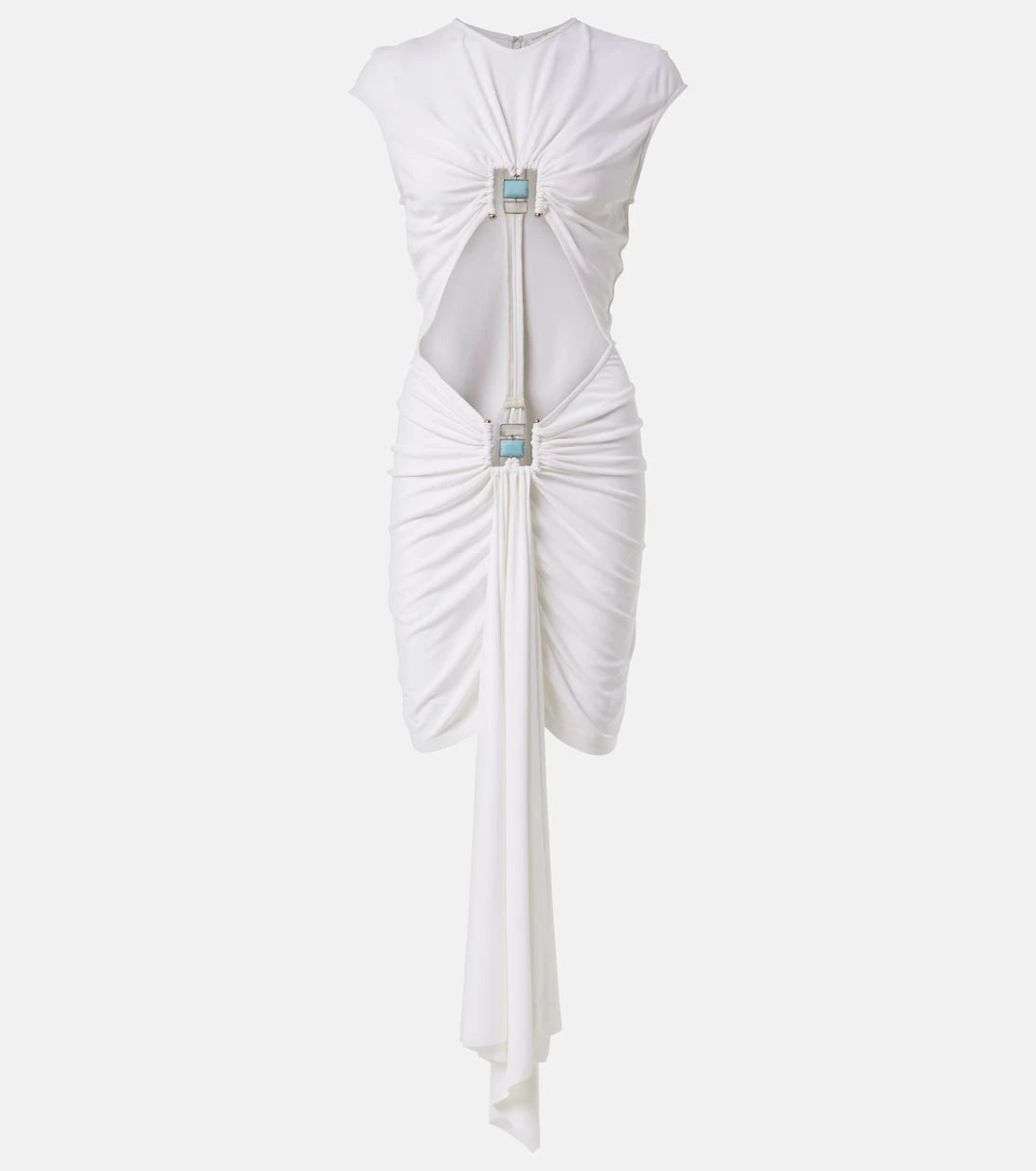 Christopher Esber - Cutout gathered jersey minidress