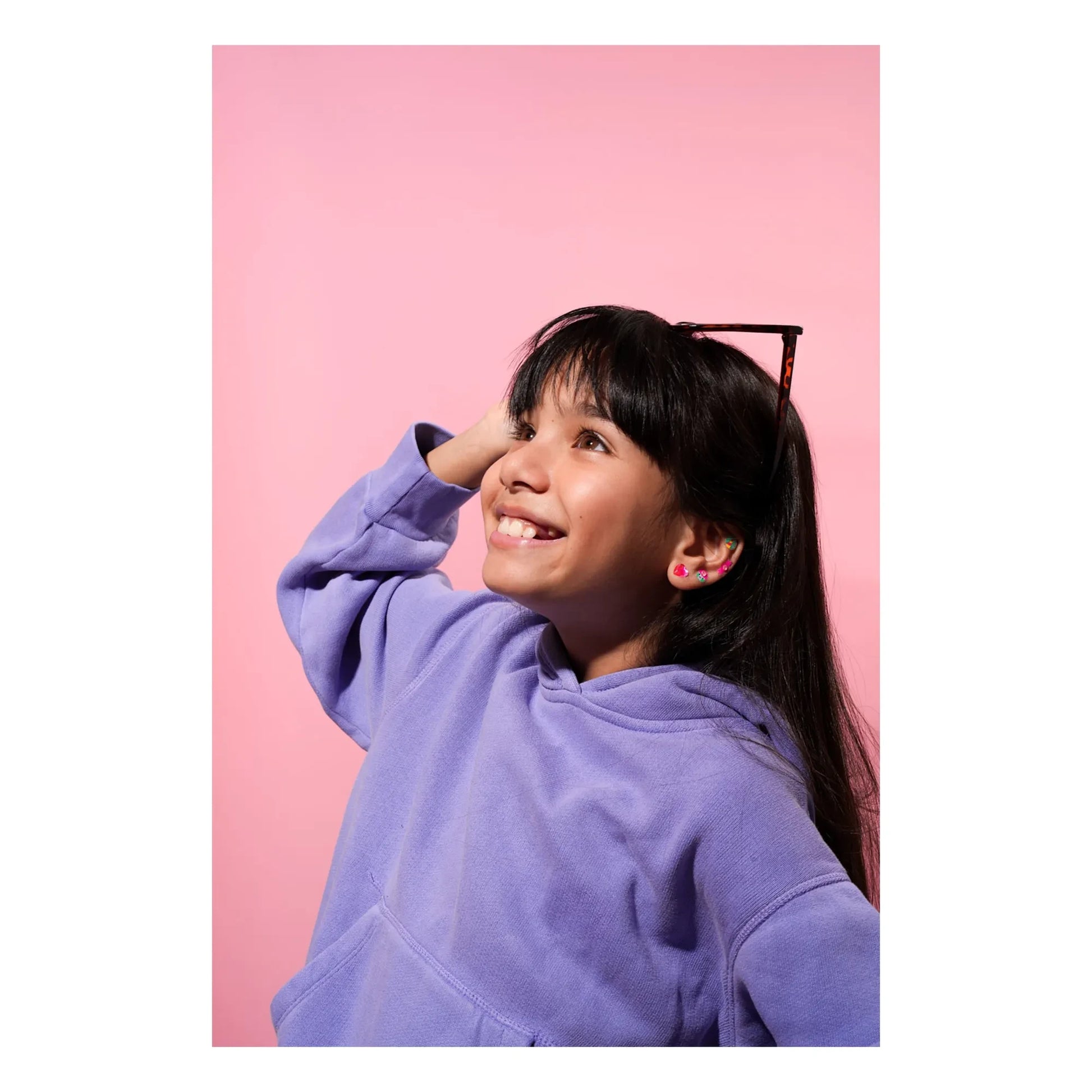 Omy - Kawaii self-adhesive earrings | Orange