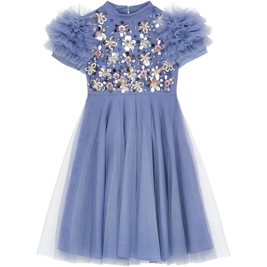Tutu Du Monde Blue Tulle Jardin de Monet Dress (2-11 Years)