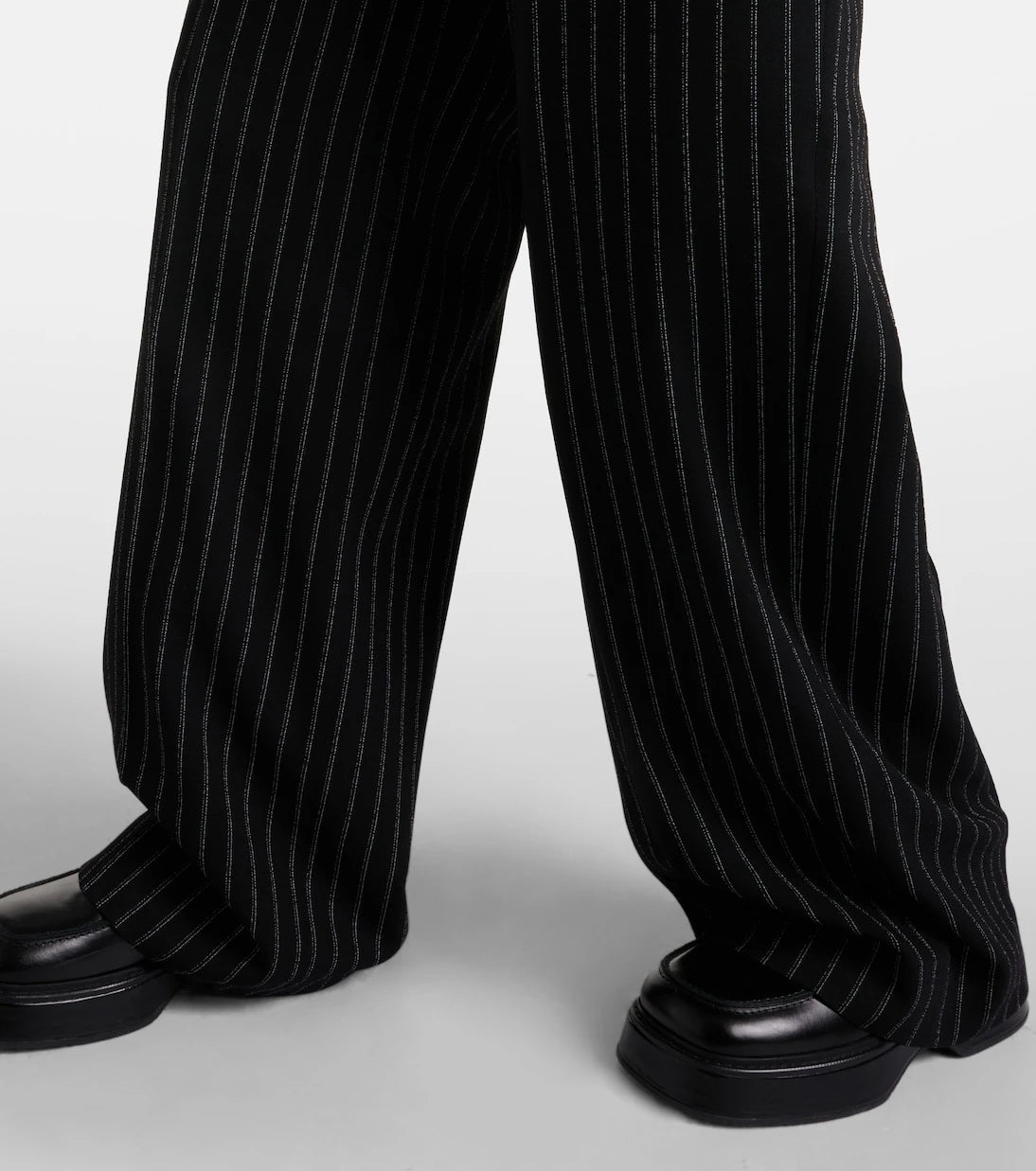 Ami Paris - High-rise wool wide-leg pants