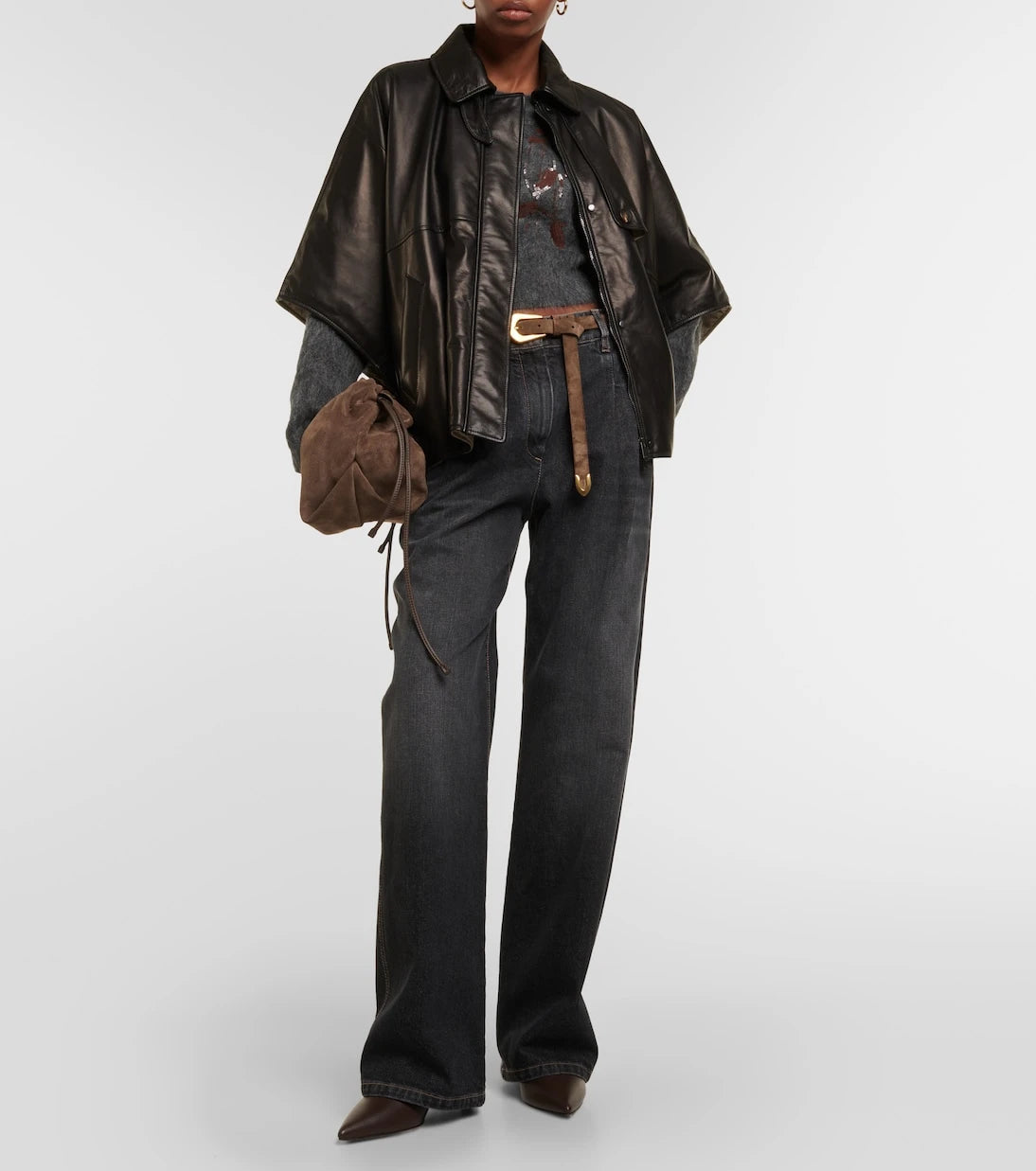 Brunello Cucinelli - Leather overshirt
