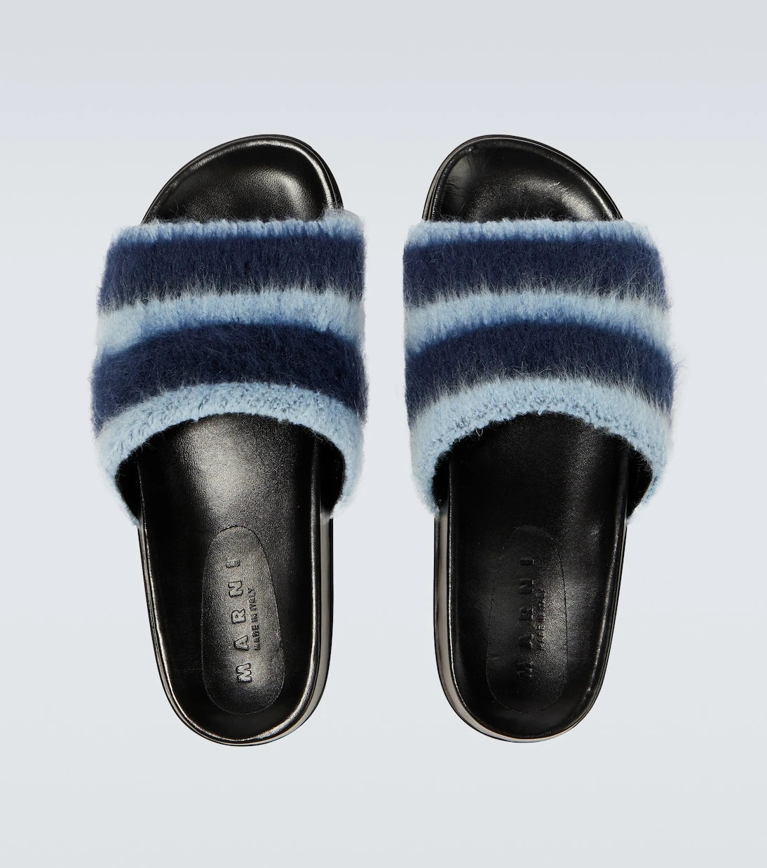 Marni - Fussbett striped slides