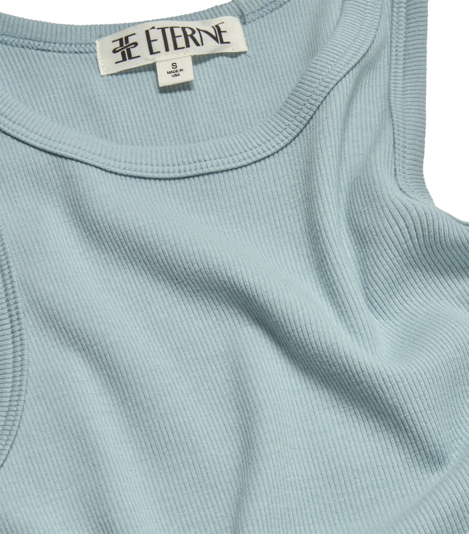 Fitted Tank Top DUSTY BLUE