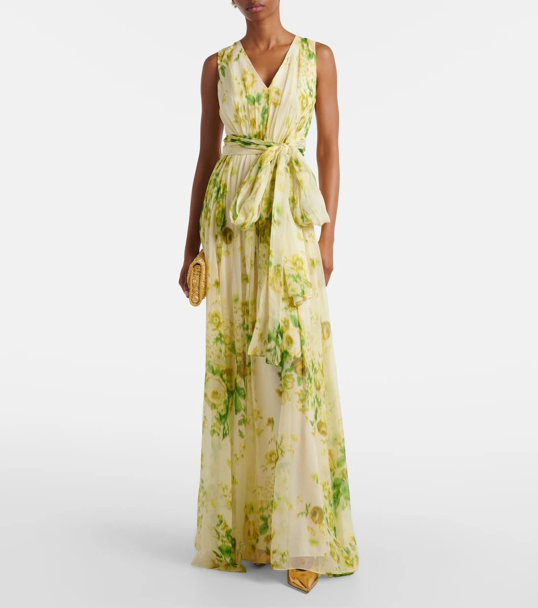 Erdem - Floral silk creponne gown