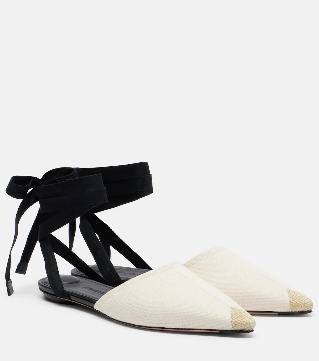 Jacquemus - Embroidered canvas flats