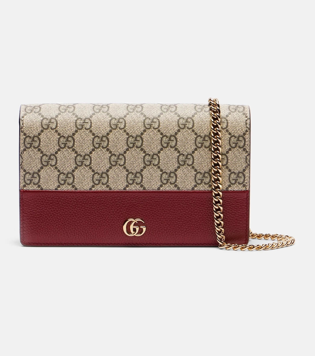 Gucci - GG Marmont Petite leather wallet on chain