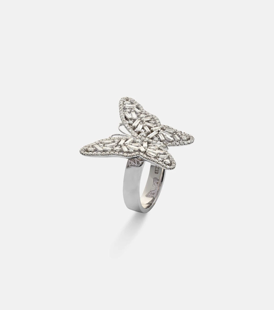 Suzanne Kalan - Bold Butterfly Medium 18kt white gold ring with diamonds