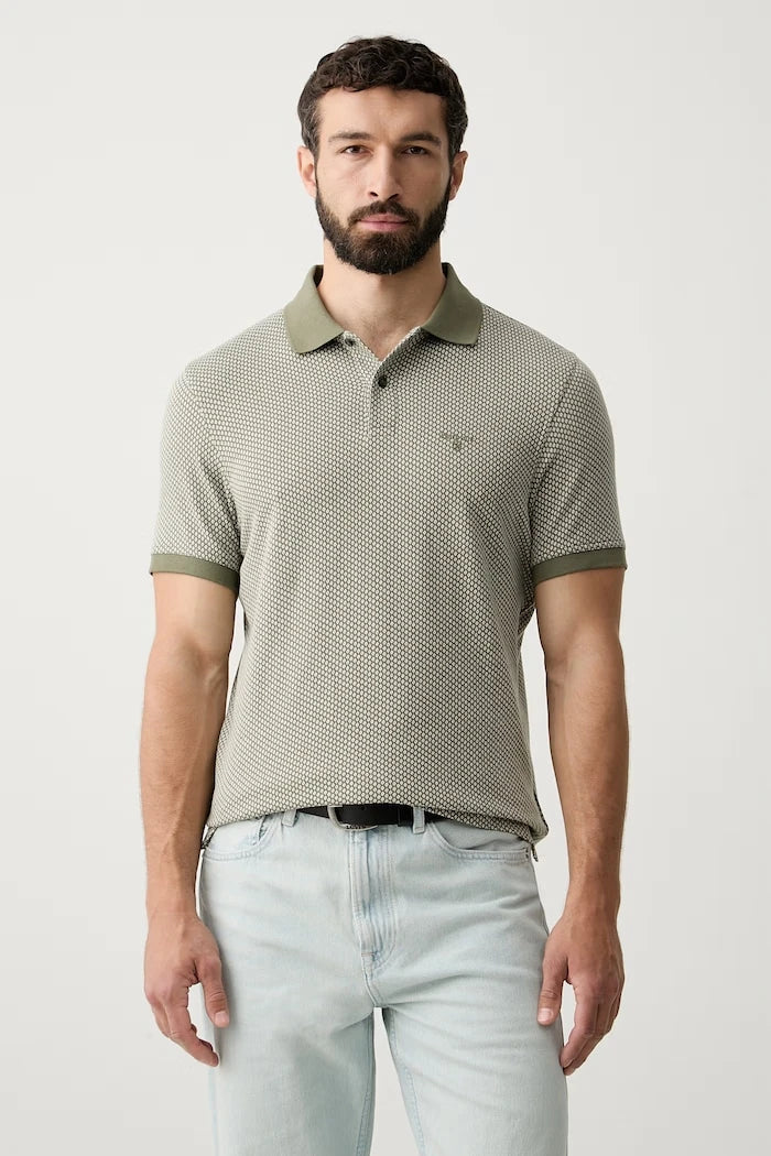 Barbour тениска с яка мъжка от памук Copgrove