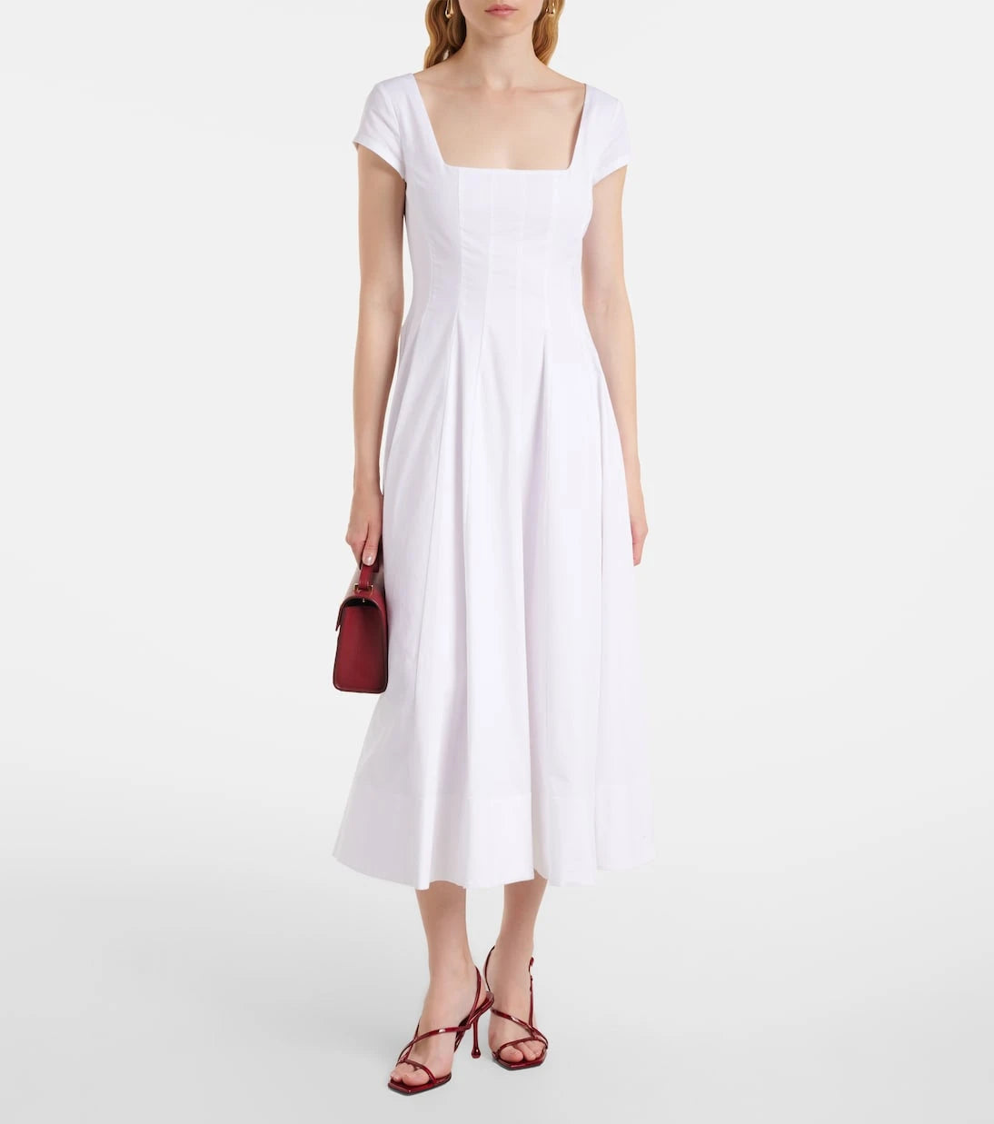 Staud - Wells pleated midi dress