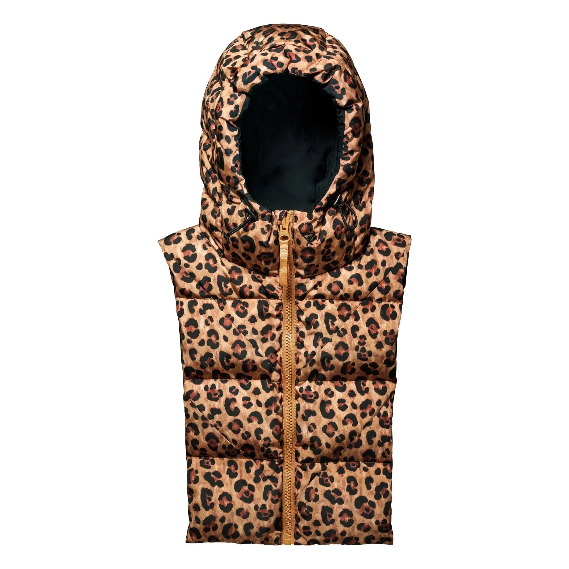 Fudoon - Leopard Reversible Doudoune Hoodie | Camel