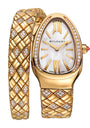 Yellow Gold and Diamond Serpenti Spiga Watch 35mm