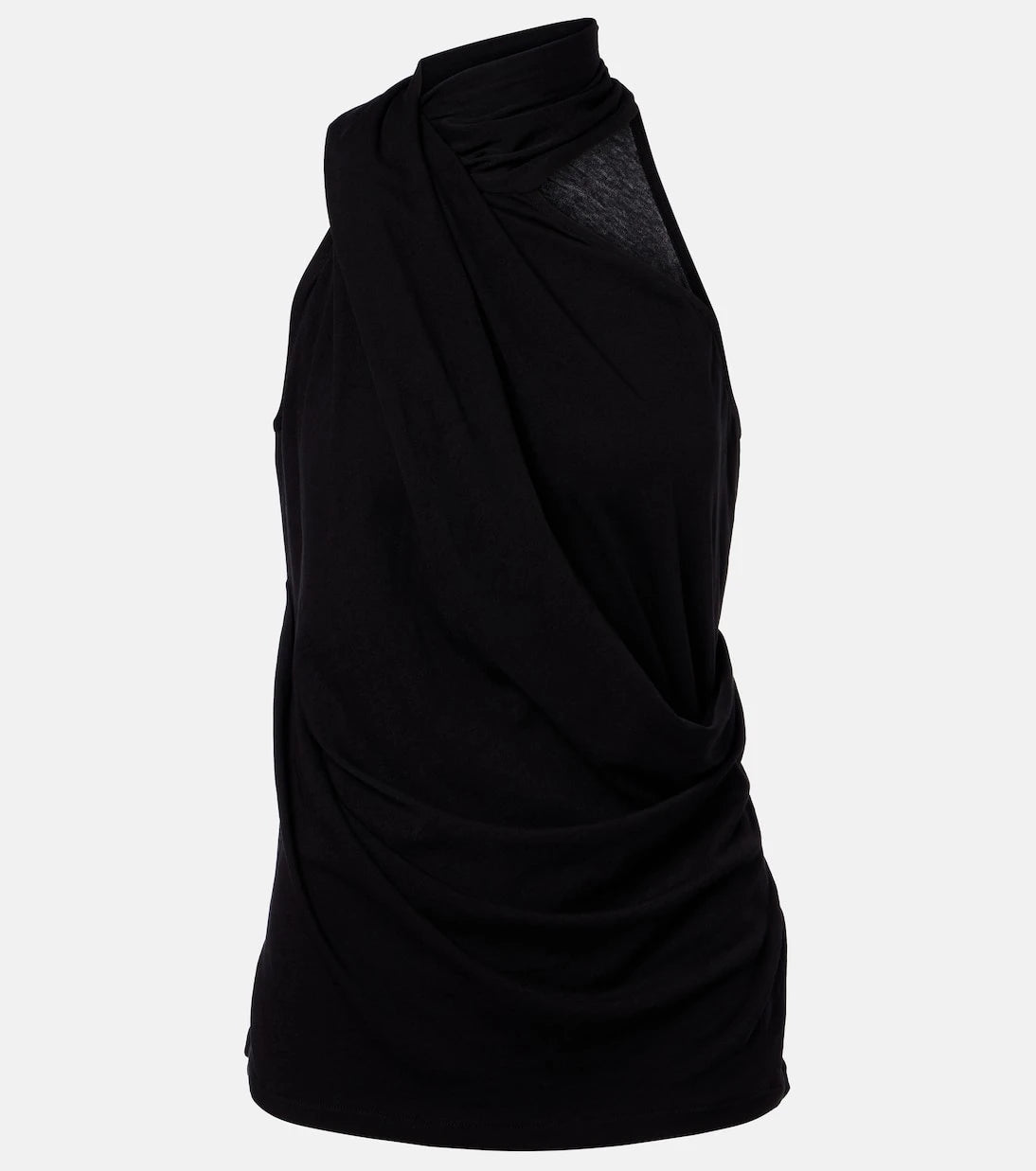 Entire Studios - Draped cotton-blend jersey top