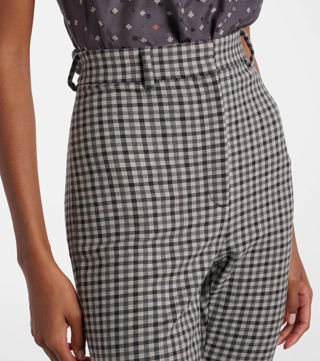 Acne Studios - Checked wool-blend slim pants
