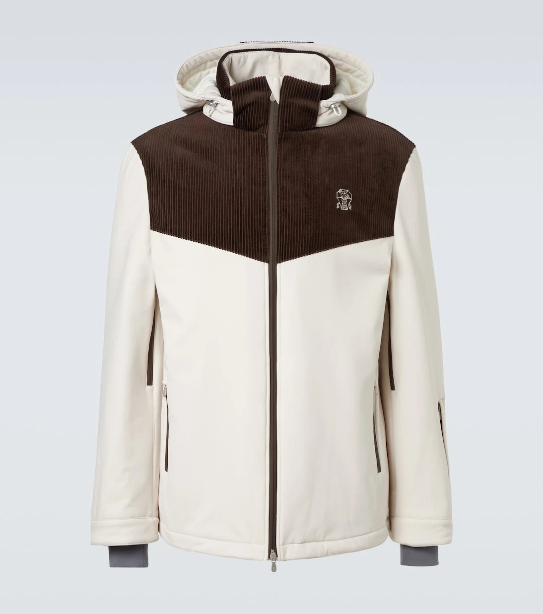 Brunello Cucinelli - Corduroy-paneled ski jacket