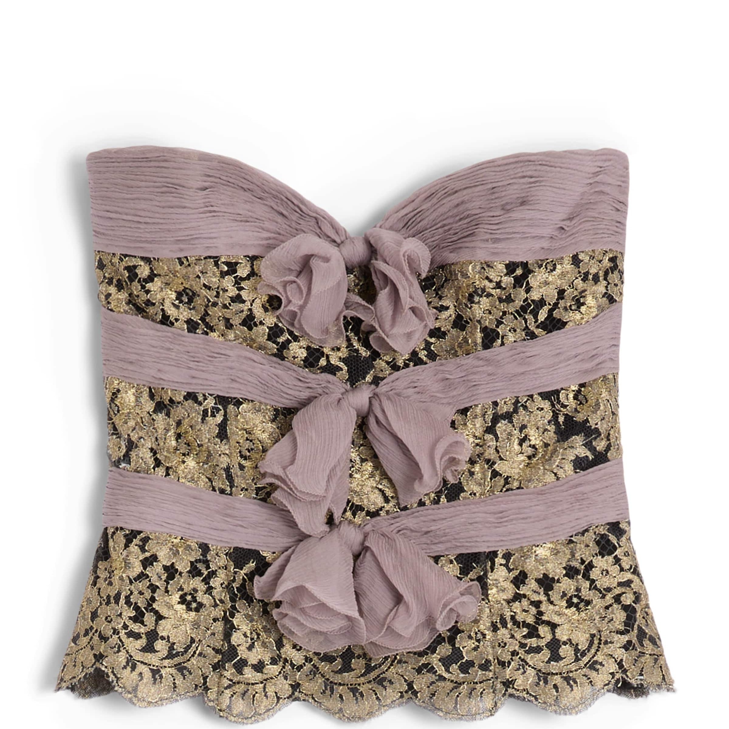 Valentino Multi Silk Bow Corset Top