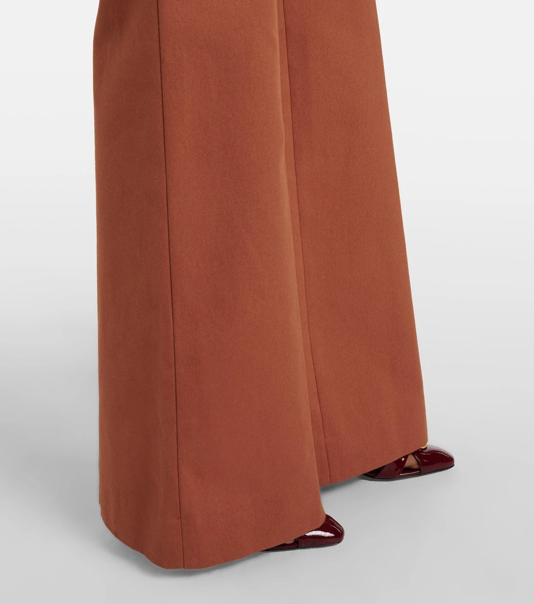 Chloé - High-rise cotton canvas flared pants
