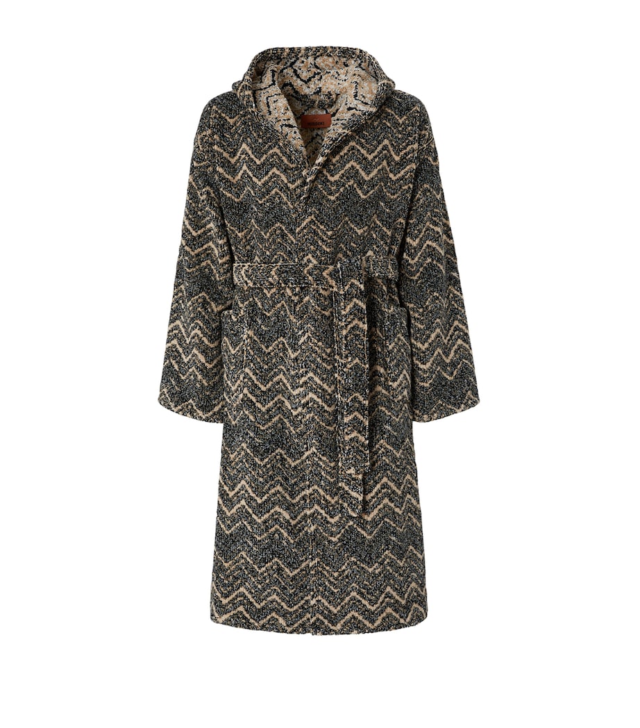 Missoni Home Towelling Zigzag Azul Robe (Large)