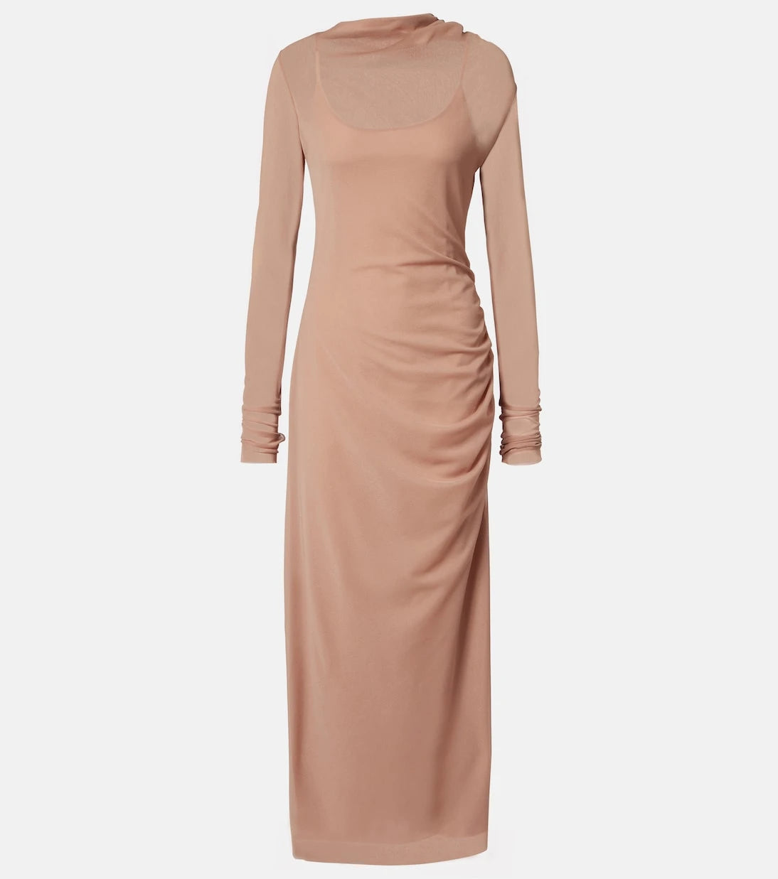 SIR - Ruby draped sheer maxi dress