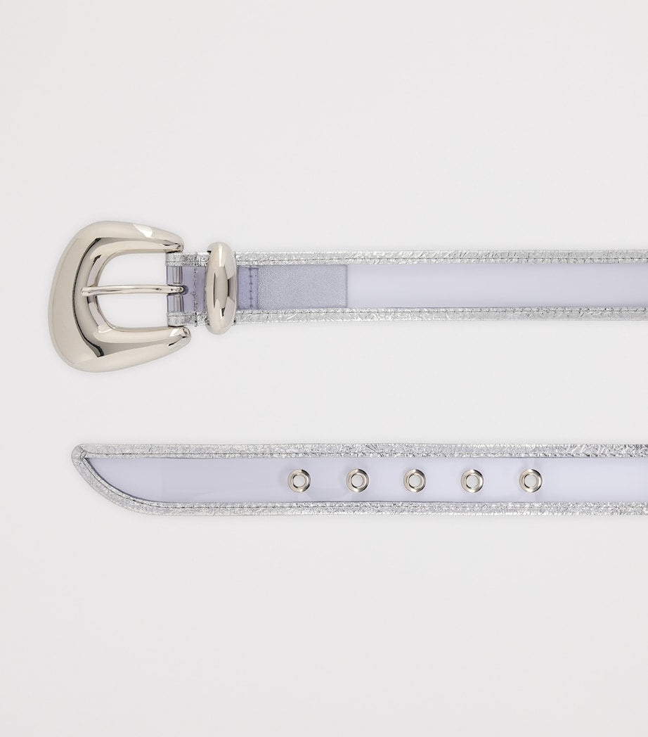 Bubble PVC Patent Leather Belt