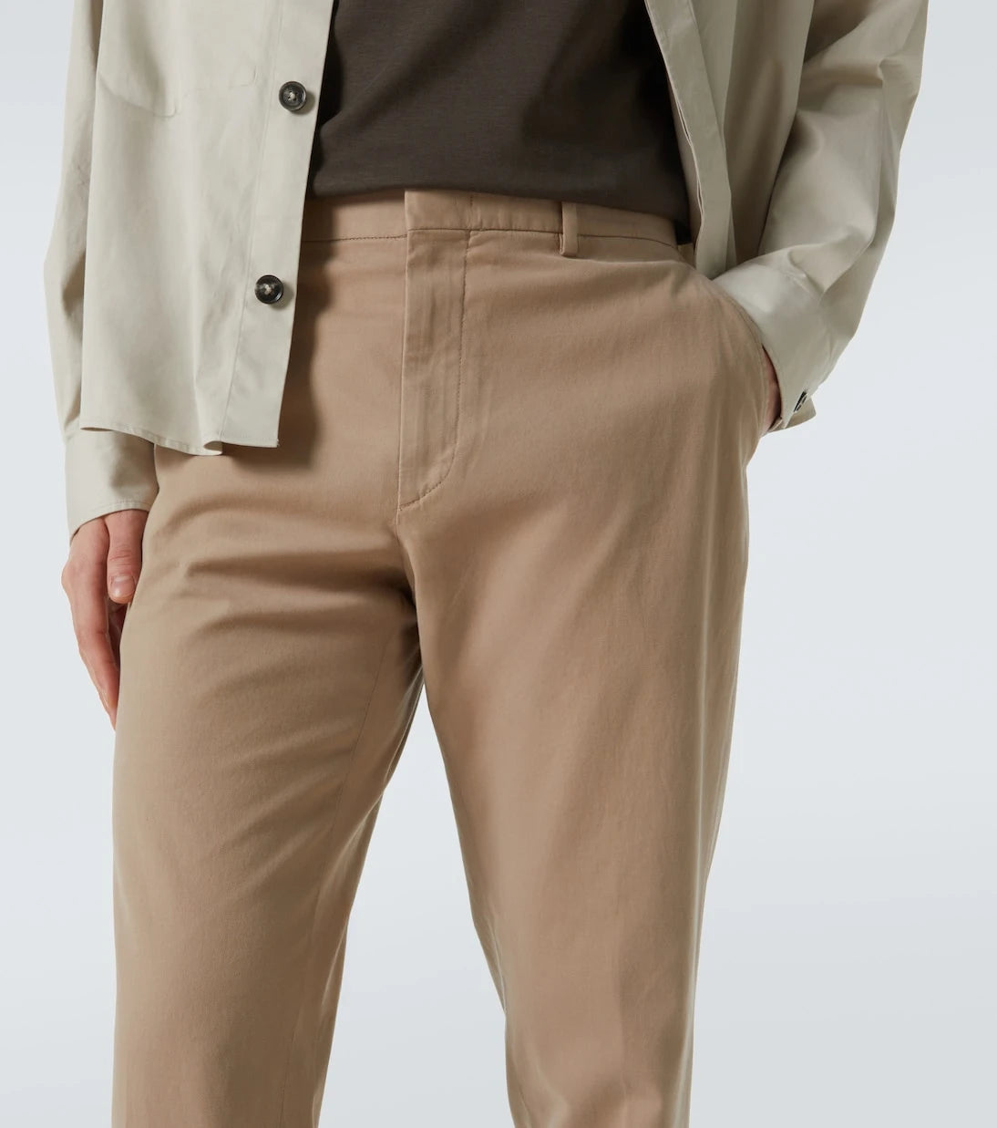 Zegna - Cotton-blend slim pants