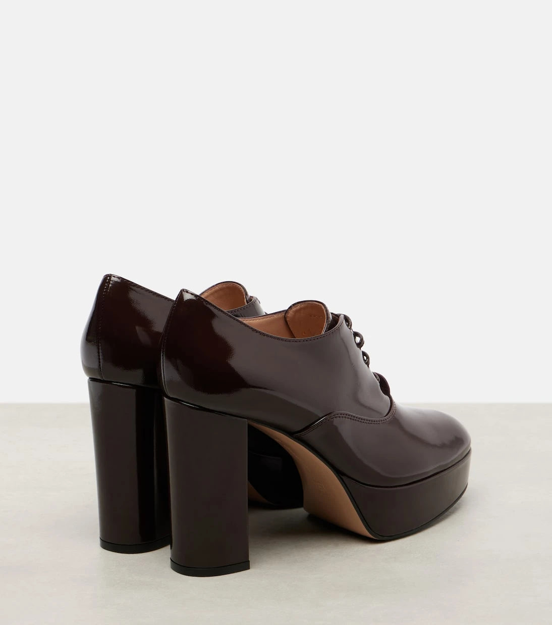 Gianvito Rossi - 70 lace-up leather platform pumps