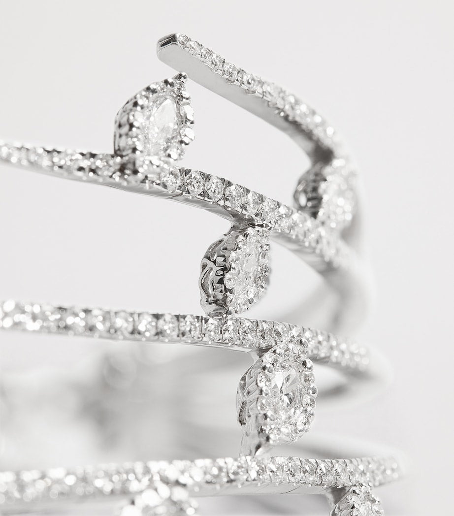White Gold and Diamond Y-Couture Choker