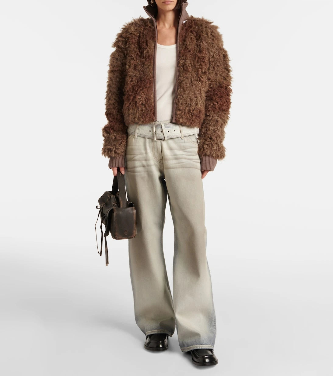 Acne Studios - Low-rise coated denim wide-leg pants